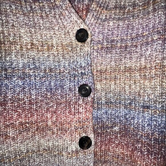 Rails Josie Space Dye Cotton Blend Cardigan in Amethyst Space Dye Large NWT $228 - Picture 4 of 9